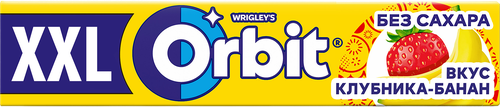 Жевательная резинка ORBIT XXL Клубника банан, 19г, детальное фото