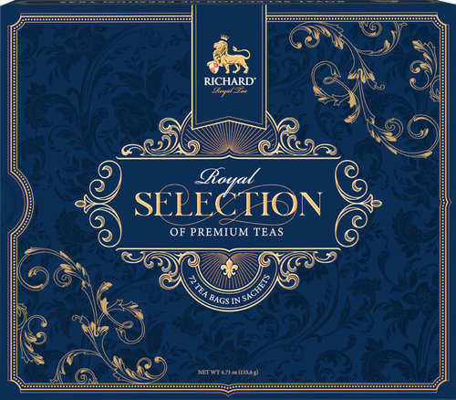 Чай RICHARD ROYAL SELECTION OF PREMIUM TEAS Ассорти, 72пак, детальное фото