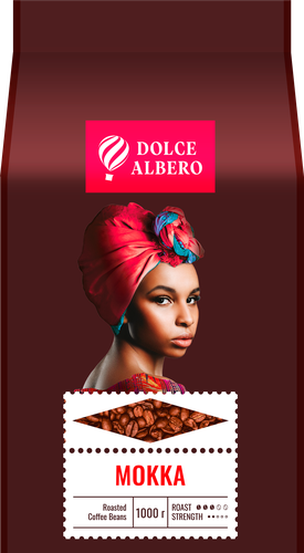 Кофе зерновой DOLCE ALBERO Mokka, 1кг, вид