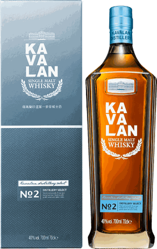 Виски KAVALAN Distillery Select №2 Тайваньский односолодовый 40%, п/у, 0.7л