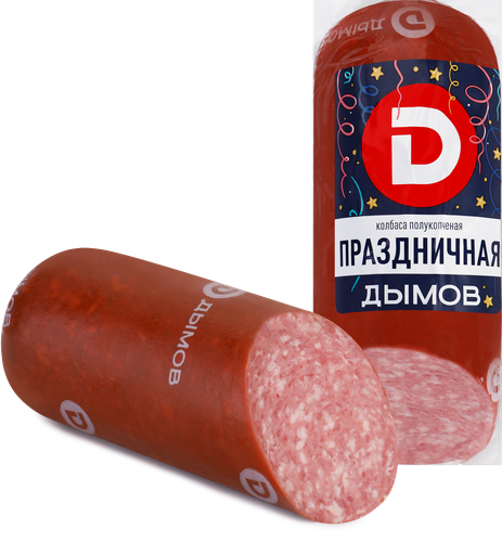 Колбаса полукопченая ДЫМОВ Праздничная, 330г, фото