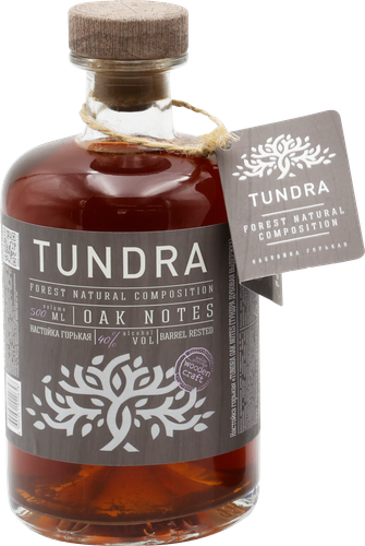 Настойка TUNDRA Oak Notes Дубовая выдержка 40%, горькая, 0.5л, картинка