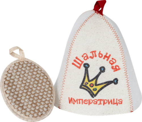 Набор для бани и сауны ГЛАВБАНЯ шапка и мочалка, в ассортименте, Арт. Б32376Л, вид