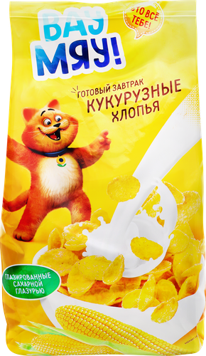 Хлопья кукурузные ВАУ МЯУ! глазированные, 600г, детальное фото
