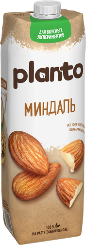 Напиток растительный PLANTO Миндальный 1,2%, 1л, детальное фото