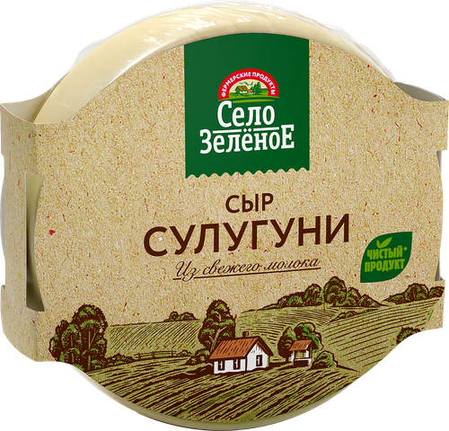 Сыр СЕЛО ЗЕЛЕНОЕ Сулугуни 40%, без змж, 300г, изображение