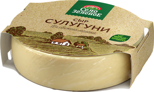 Сыр СЕЛО ЗЕЛЕНОЕ Сулугуни 40%, без змж, 300г, картинка