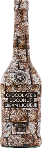Ликер TOKAJ SPIRIT KFT Шоколад и кокос 15%, эмульсионный, 0.5л, крупный план
