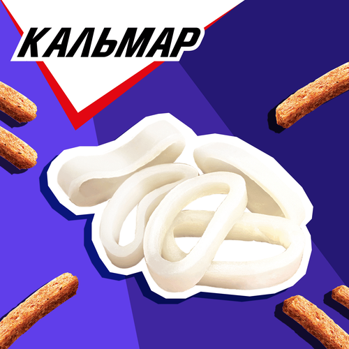 Сухарики ржано-пшеничные ХРУСTEAM Кальмар, 60г, картинка