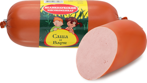 Колбаса вареная МК ВЕЛИКОЛУКСКИЙ Саша и Варя, для питания детей, с 6 лет, 400г, картинка