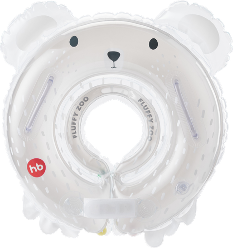 Круг для плавания HAPPY BABY Swimmer, grey bear, с 0 месяцев, изображение