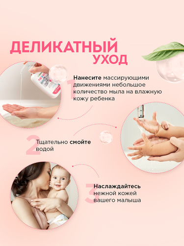Мыло жидкое детское SYNERGETIC 0+, 250мл, фотография