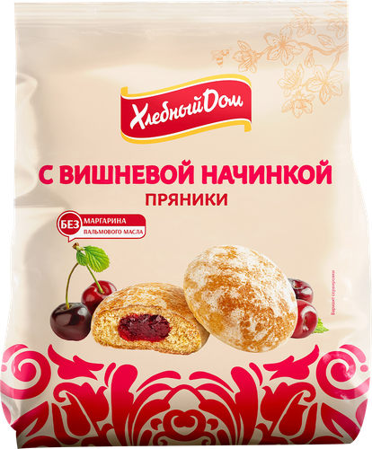 Пряники ХЛЕБНЫЙ ДОМ с вишневой начинкой, 300г, картинка