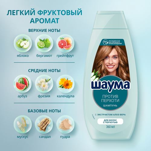 Шампунь для волос ШАУМА Classic против перхоти, 360мл, вид