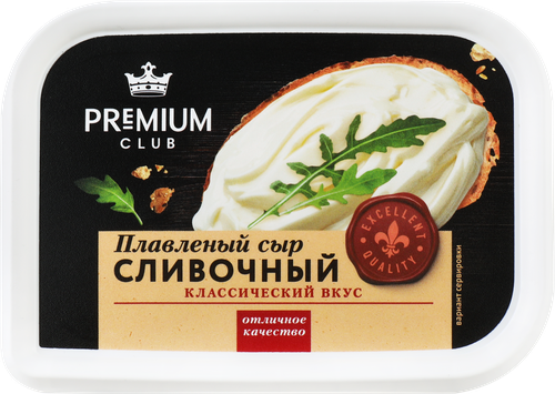 Сыр плавленый PREMIUM CLUB Сливочный 35%, без змж, 400г, вид