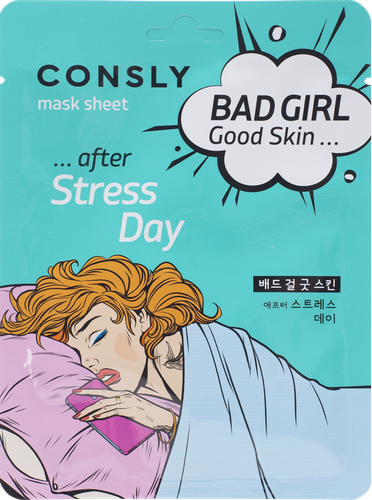 Маска для лица CONSLY Bad girl Good Skin после тяжелого дня, тканевая, 23мл, вид