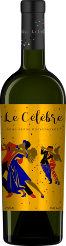 Вино LE CELEBRE ординарное белое полусладкое, 0.75л