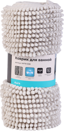 Коврик для ванной HOMECLUB Aura 60х80см, шенилл, фото