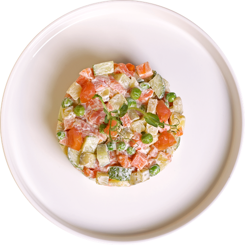 Салат с горбушей горячего копчения ЛЕНТА FRESH, картинка