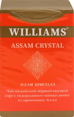 Чай черный WILLIAMS Assam Crystal индийский ассам с высоким содержанием чайных почек, листовой, 100г, фото
