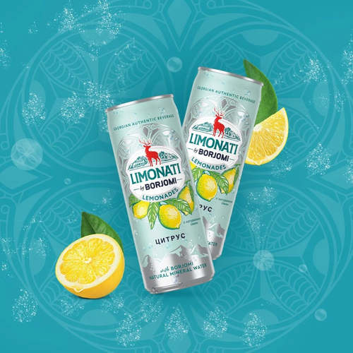 Лимонад BORJOMI Limonati Цитрус, газированный, 0.33л, фотография