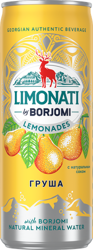 Лимонад BORJOMI Limonati Груша, газированный, 0.33л, фото