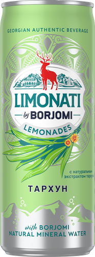 Лимонад BORJOMI Limonati Тархун, газированный, 0.33л, вид