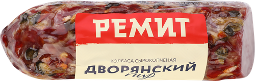 Колбаса сырокопченая РЕМИТ Дворянский пир в специях, весовая, вид