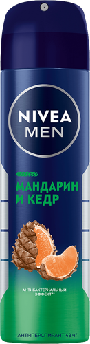 Дезодорант-антиперспирант спрей NIVEA Men Мандарин и кедр, 150мл, детальное фото