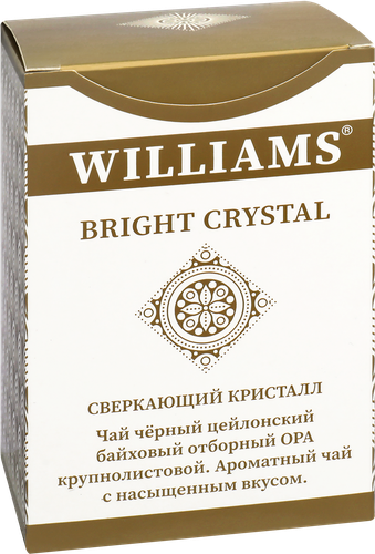 Чай черный WILLIAMS Bright Crystal OPA отборный цейлонский, крупнолистовой, 100г, картинка