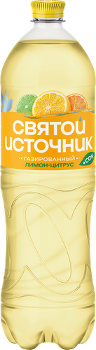 Вода+Сок СВЯТОЙ ИСТОЧНИК Лимон-цитрус, газированная, 1.5л, фотография