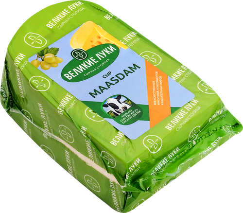 Сыр ВЕЛИКИЕ ЛУКИ Маасдам 45%, без змж, весовой, картинка