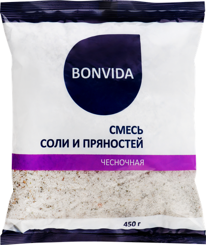 Соль BONVIDA Чесночная с пряностями, 450г, фотография