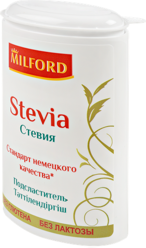 Подсластитель MILFORD с экстрактом стевии, в таблетках 370шт, 23г, изображение