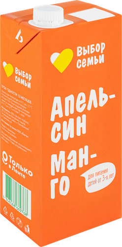 Нектар ВЫБОР СЕМЬИ Апельсин, манго, 0.95л, крупный план