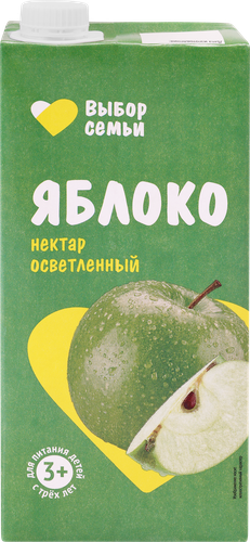 Нектар ВЫБОР СЕМЬИ Яблочный, 0.95л, детальное фото