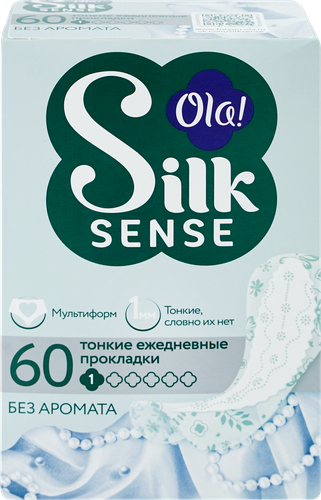 Прокладки ежедневные OLA! Silk sense Light тонкие стринг-мультиформ, 60шт, вид