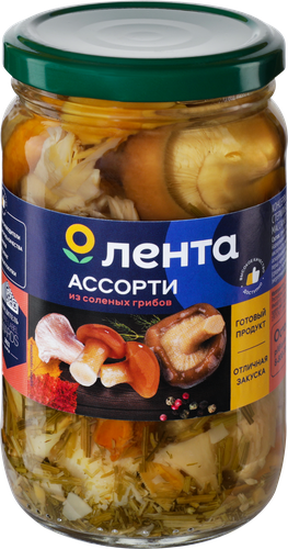 Ассорти из соленых грибов ЛЕНТА, 350мл, картинка