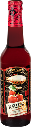 Медовуха MEDOVARUS Хмельной мед Вишневый Крик фильтрованная непастеризованная 5,5%, 0.33л, детальное фото