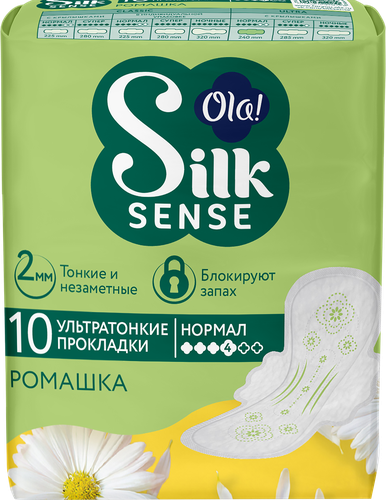 Прокладки OLA! Silk sense Нормал Ромашка ультратонкие, 10шт, фото