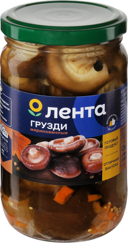 Грузди маринованные ЛЕНТА, 350мл, картинка