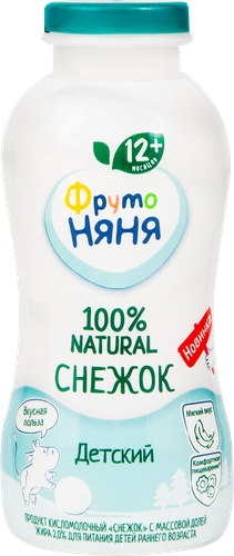 Снежок детский ФРУТОНЯНЯ 2%, без змж, 200г, картинка