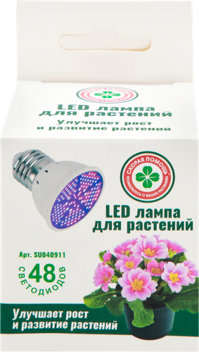 Лампа для растений СКОРАЯ ПОМОЩЬ LED 48 светодиодов Е27 3,5W, фото