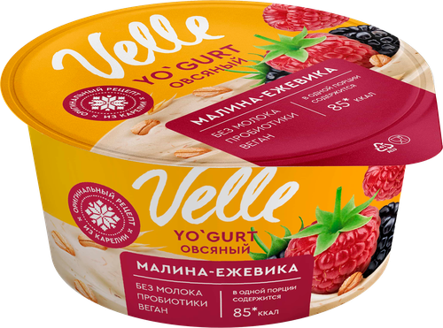 Продукт овсяный VELLE Малина, ежевика, 130г, фото