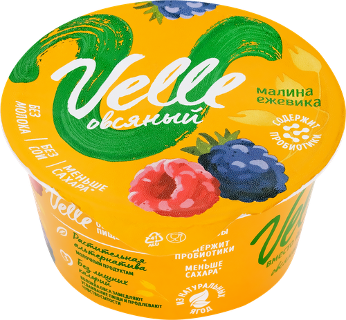 Продукт овсяный VELLE Малина, ежевика, 130г, фотография