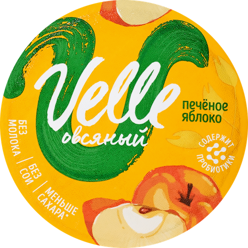 Продукт овсяный VELLE Печеное яблоко, 130г, крупный план