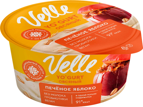 Продукт овсяный VELLE Печеное яблоко, 130г, детальное фото