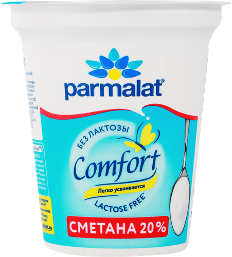 Сметана PARMALAT Comfort безлактозная 20%, без змж, 300г, фотография