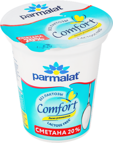 Сметана PARMALAT Comfort безлактозная 20%, без змж, 300г, изображение