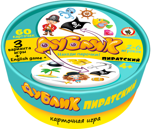 Игра настольная РУССКИЙ СТИЛЬ Дублик в круглой коробке, в ассортименте, изображение